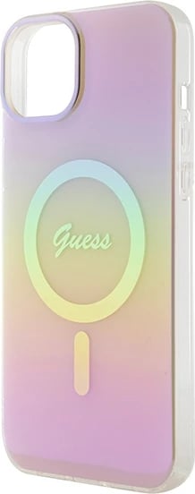 Mbështjellës Guess GUHMP15MHITSP për iPhone 15 Plus 6.7", MagSafe, rozë