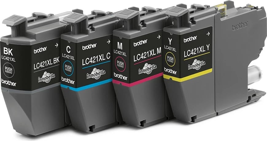 Toner Brother LC421XLVAL, DCP-J1050DW, 500 faqe, Multipack, E zezë, Cyan, Magenta, E verdhë Toner Brother LC421XLVAL, DCP-J1050DW, 500 faqe, Multipack, E zezë, Cyan, Magenta, E verdhë