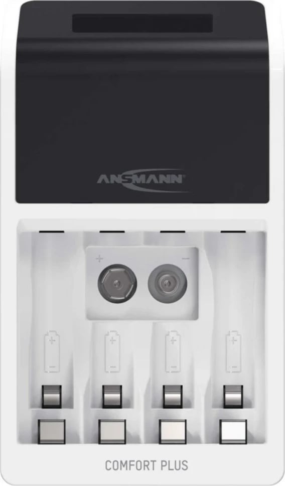 Karikues baterish ANSMANN Comfort Plus me 4 bateri AA 2100 mAh, i zi