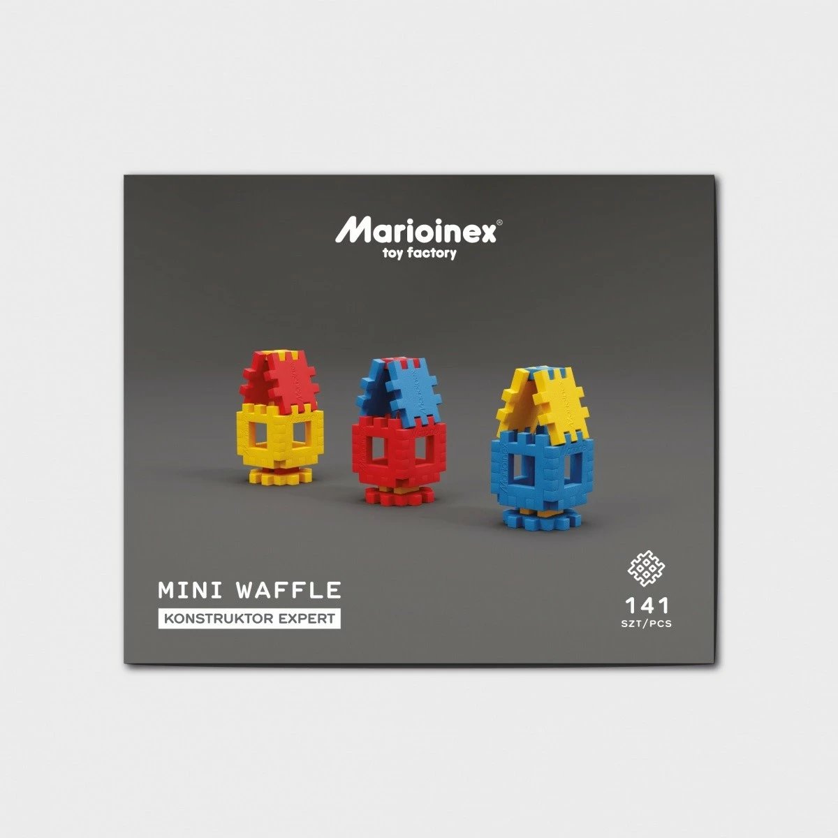 Set lodrash ndërtimi Marioinex Mini Waffle Konstruktor Expert 141 elemente, shumëngjyrëshe
