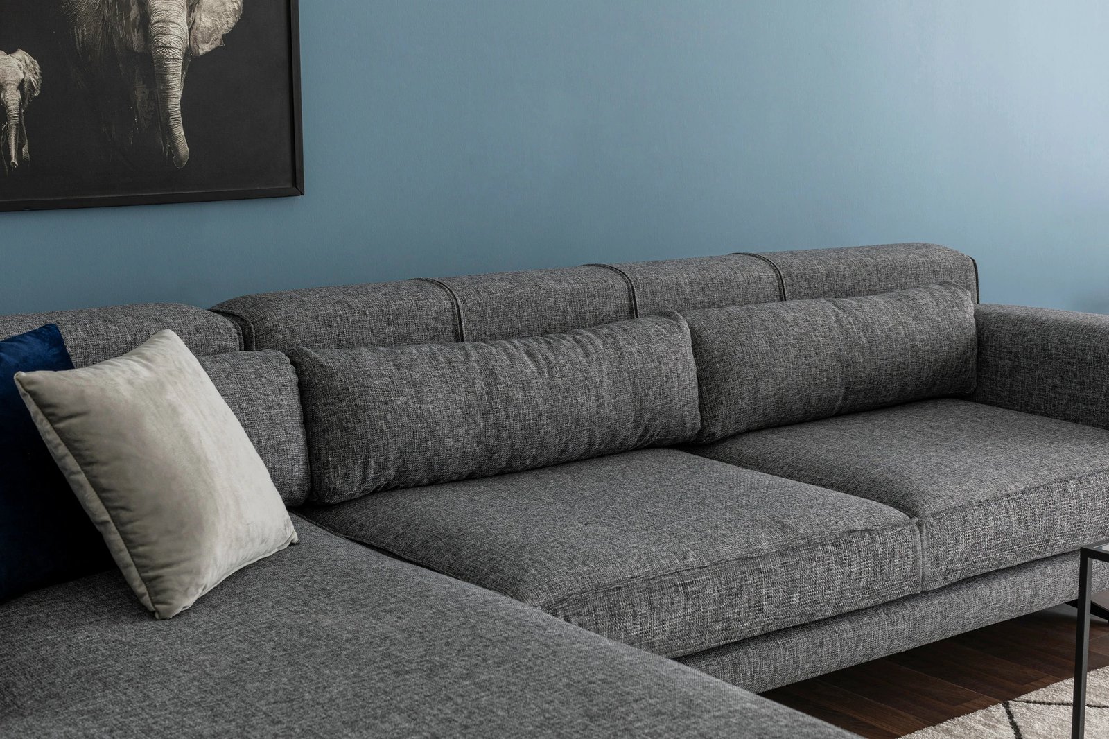 Këndore Atelier del Sofa, Jivago Corner majtas, ngjyrë gri