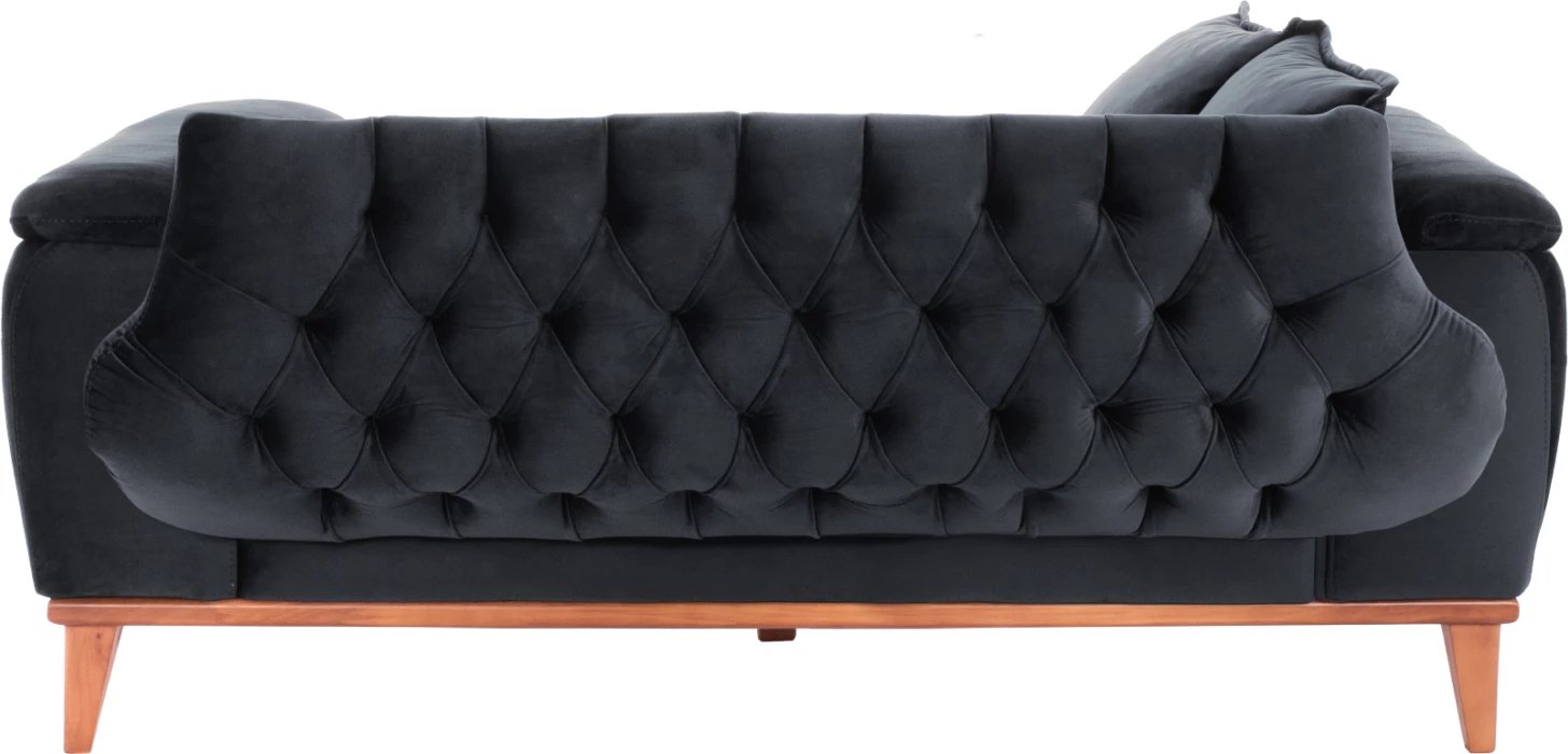 Divan shtrat 2-vendësh BENNINGTON, ngjyrë e zezë, 180x95x80