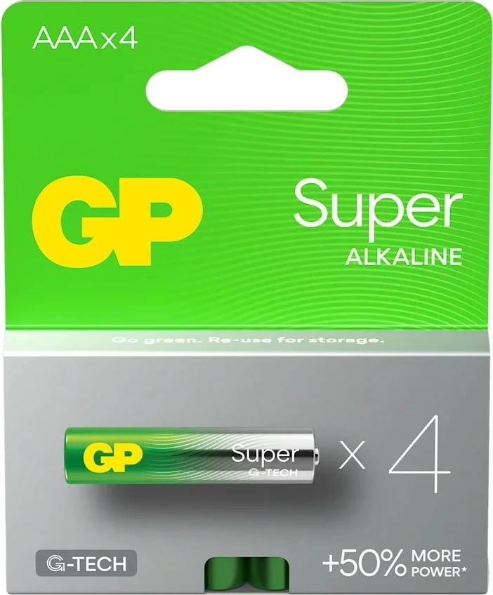 Bateri alkaline GP Battery G-TECH Super LR03/AAA, 4 copë