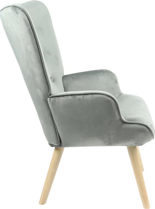 Karrige Fluffy, pëlhurë kadife, ngjyrë gri-natyrale, 75x69x96cm