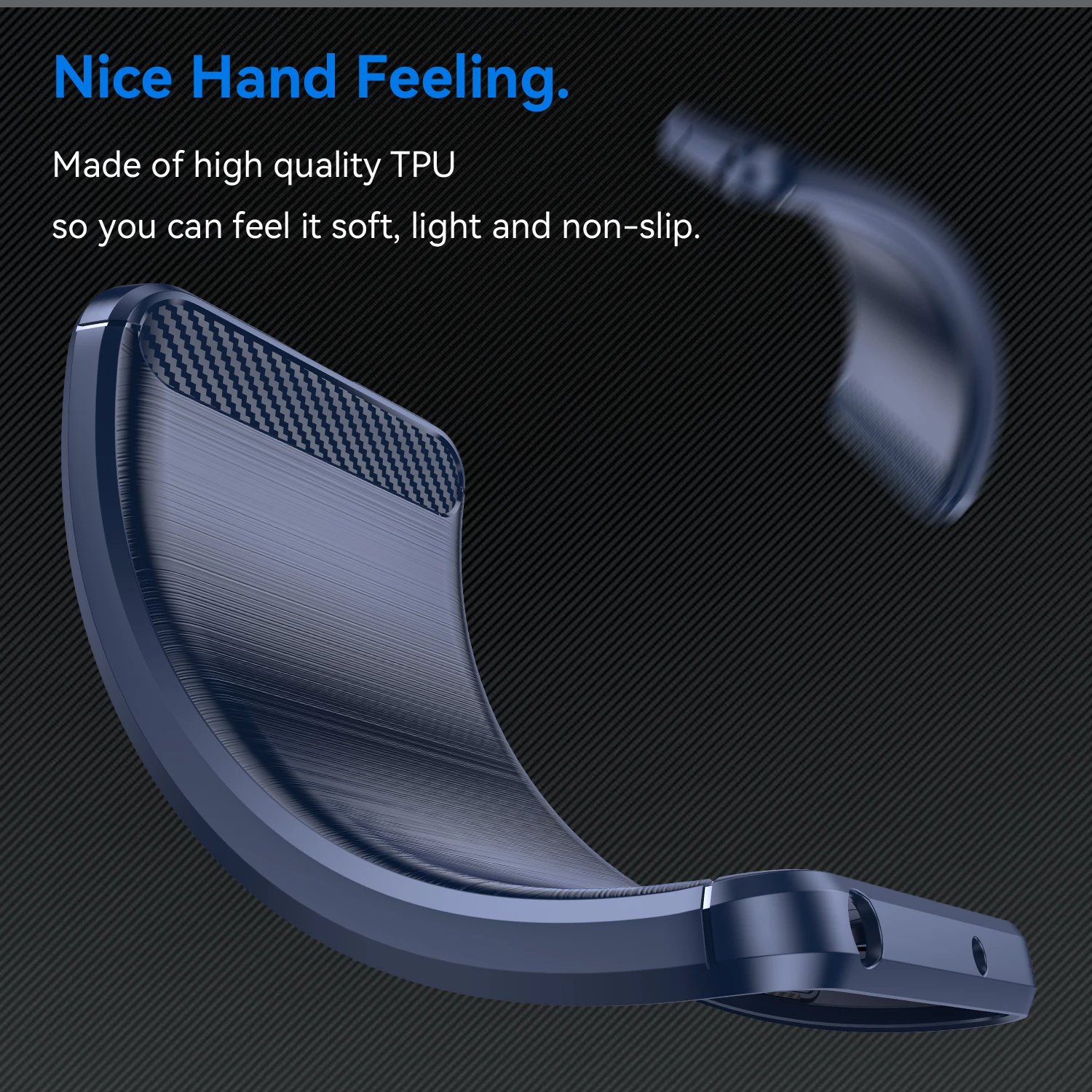 Mbështjellës Hurtel Carbon Case për Xiaomi Redmi Note 13 Pro+, Blu