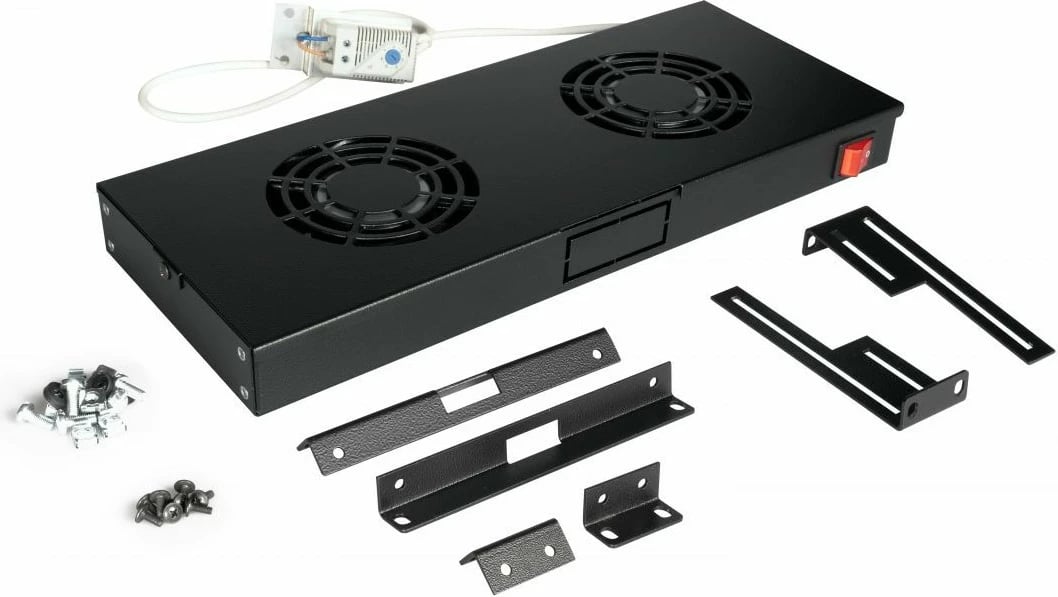 Modul ventilatorësh Equip 19", 2x ventilatorë, 1U, e zezë
