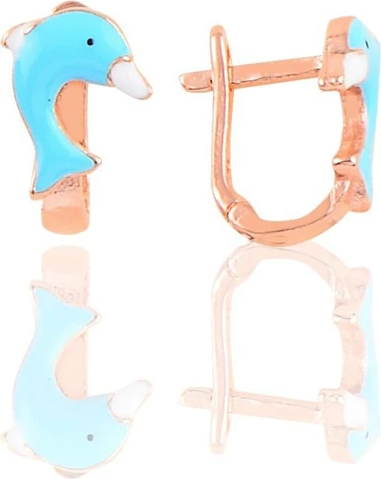 Vathë argjendi, formë delfini, ngjyrë rozë e kaltër, Jumeon 10331ROS