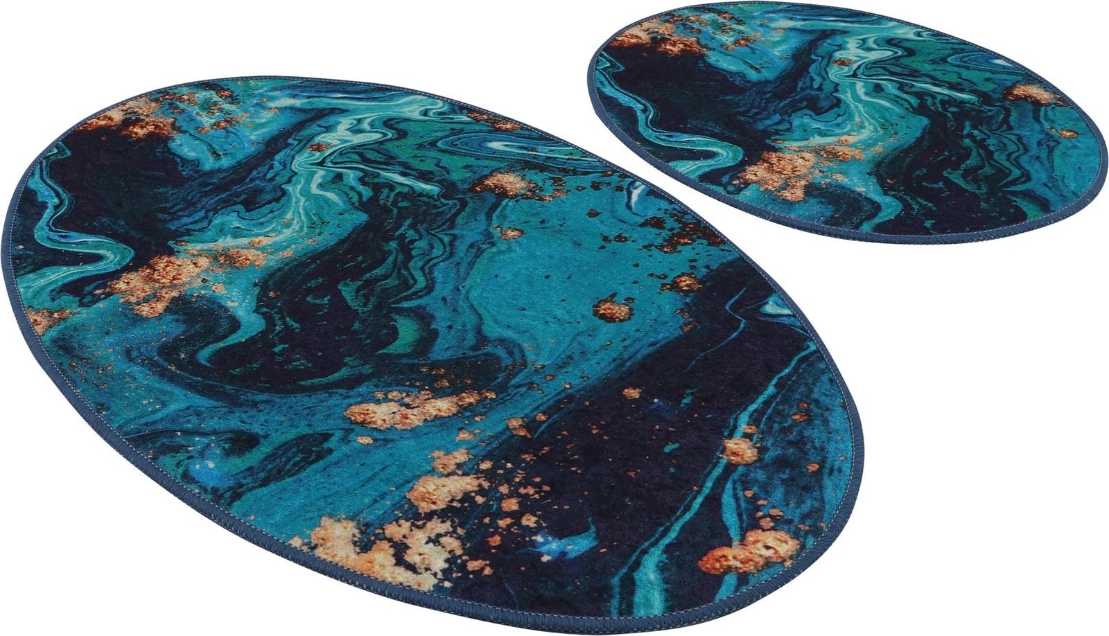 Set tapetash për banjo, dy copë, model Mijölnir, efekt mermeri