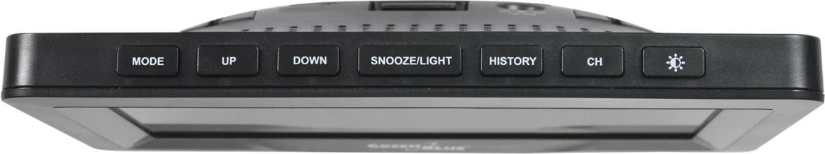 stacion moti GreenBlue GB540 me ekran me ngjyra, DCF, sensor i jashtëm wireless 60 m, i zi