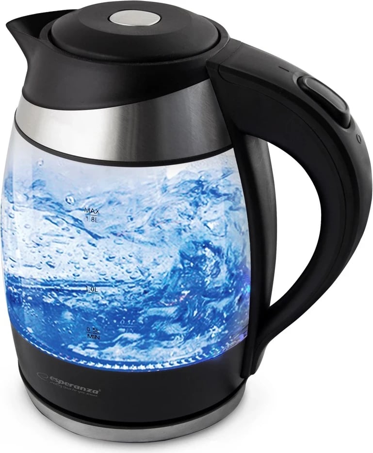 Vluese uji Esperanza EKK009, 1.8L, 2200W, e zezë / transparente 
