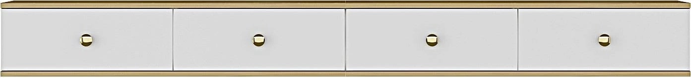 Komodë për TV Skye Decor, Zuzu Double, ngjyrë lis safir dhe e bardhë