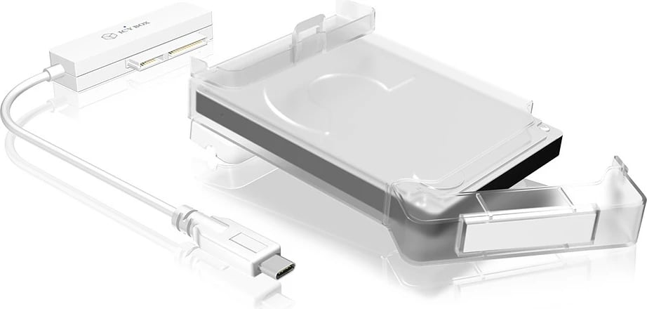 Kuti eksternale ICY BOX IB-AC703-C, 2.5", SATA III, USB Type-C, Translucent White