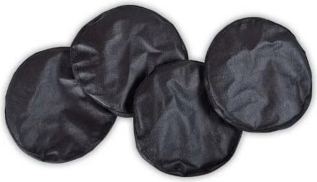 Mbrojtëse rrotash karroce CARETERO Universal Ø25 cm set 4 copë, e zezë