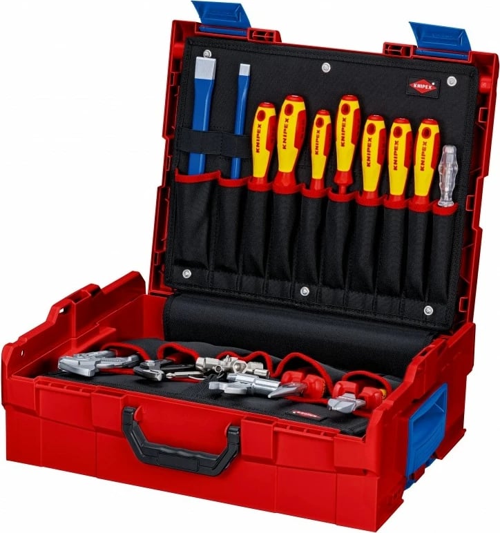 Kasë veglash Knipex 00 21 19 LB S, 52 vegla, e zezë/metalik/e kuqe/e verdhë