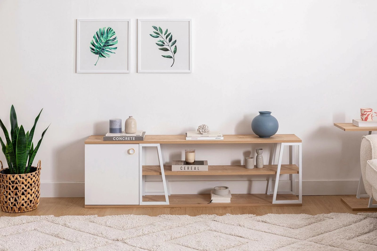 Komodë TV Hanah Home, Lissa Dolapli, e bardhë, sapphire