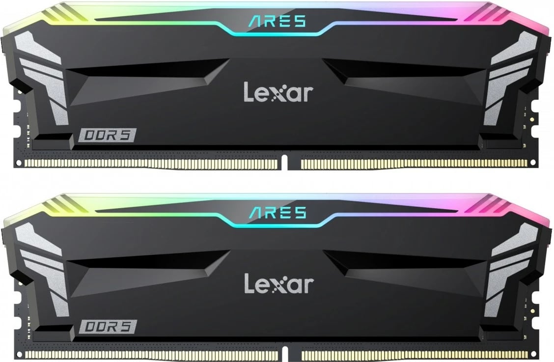 RAM Memorje Lexar ARES RGB DDR5, 32GB (2x16GB), 6800MHz, CL34, e zezë RAM Memorje Lexar ARES RGB DDR5, 32GB (2x16GB), 6800MHz, CL34, e zezë