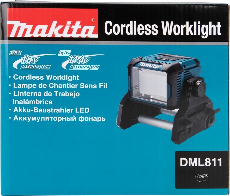 Llambë pune Makita DML811, 31.5W, 6000mAh, LED, e zezë/blu Llambë pune Makita DML811, 31.5W, 6000mAh, LED, e zezë/blu