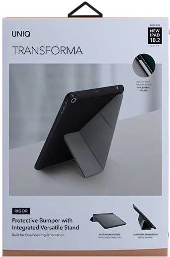 Mbështjellës UNIQ Transforma Rigor për iPad 10.2" (2019), i zi