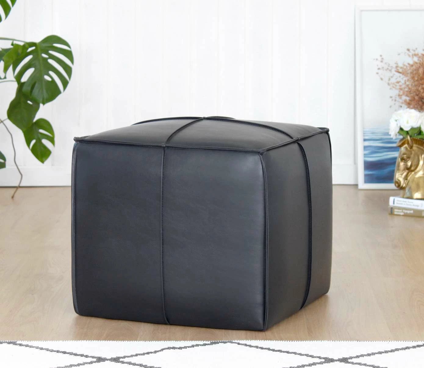 Puf i zi prej lëkure PU, Atelier del Sofa, Ottowel