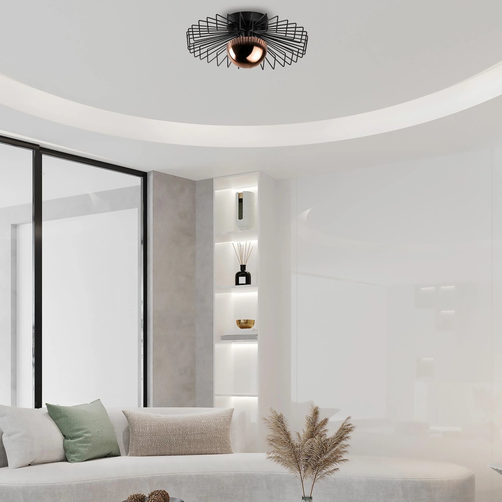 Llambë tavani Opviq Kaya - 15221 - M, metalike, e zezë Llambë tavani Opviq Kaya - 15221 - M, metalike, e zezë