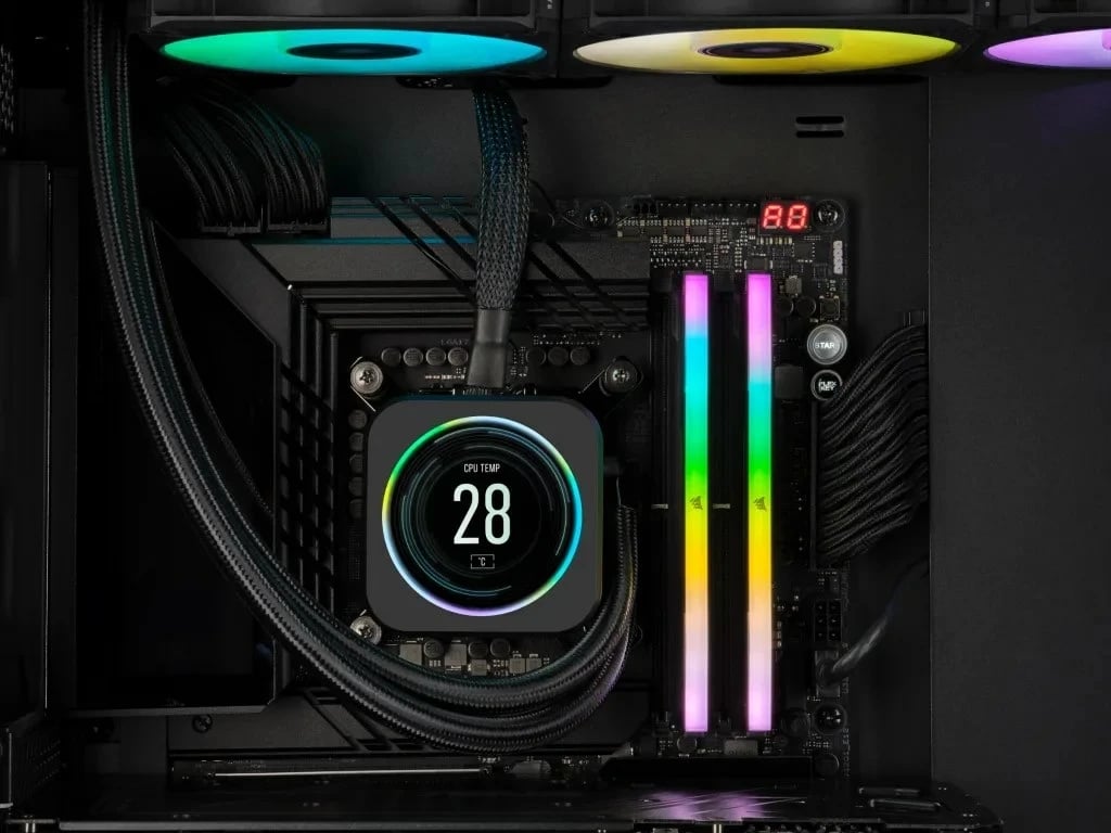 RAM Memorje Corsair Vengeance RGB CMH96GX5M2B6000C30, 96 GB (2x48 GB), DDR5, 4800 MHz, Multikolor