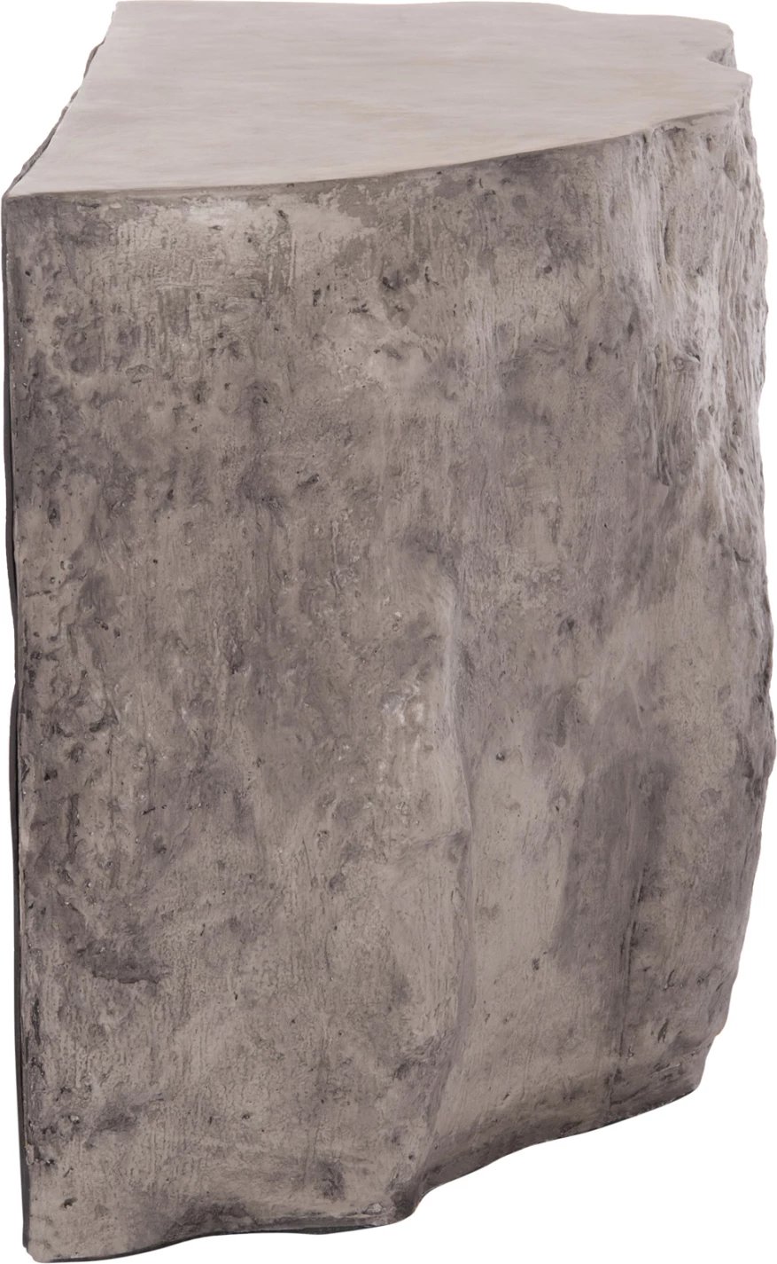 Konsolë INTERON, formë shkëmbi, fibër-cement, ngjyrë gri, 120x50x71cm