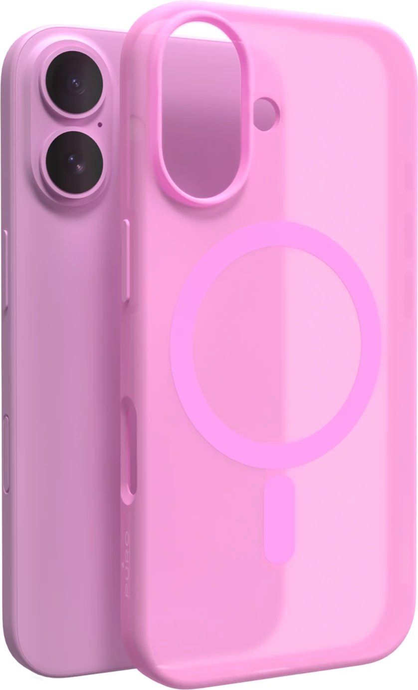Mbështjellës Puro Daylight MagSafe për iPhone 16, silikon, rozë