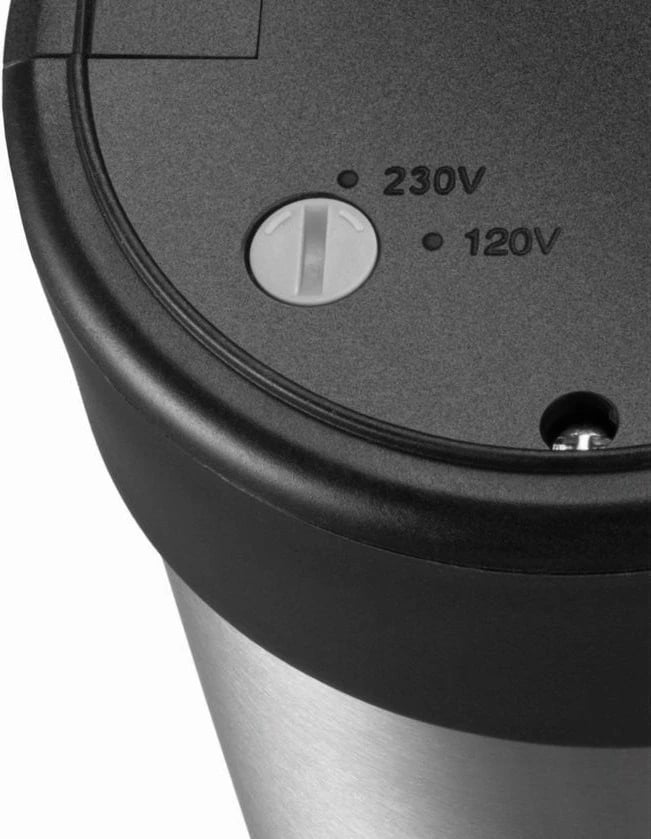 Ibrik elektrik UNOLD 18575, çelik inoks, udhëtimi, 0.5L, i zi