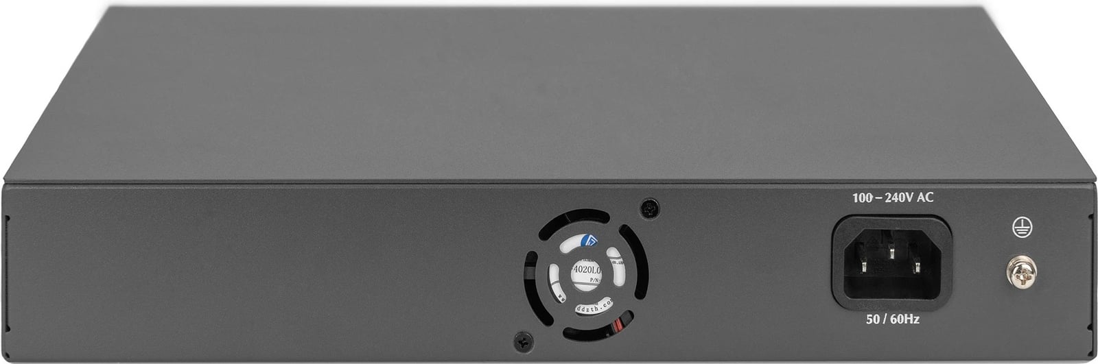 Switch Digitus 16-portë, PoE, 10/100, 1U, i zi