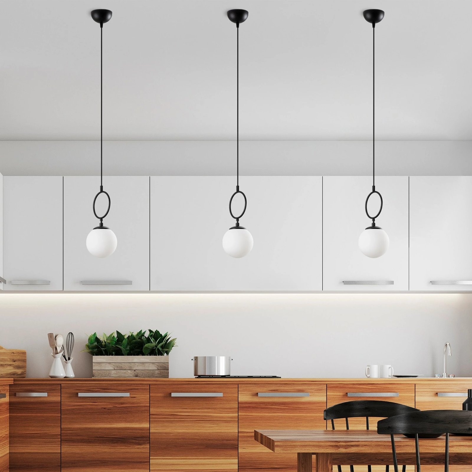 Llambë tavani Opviq, model Ring, e zezë, 15x127cm Llambë tavani Opviq, model Ring, e zezë, 15x127cm