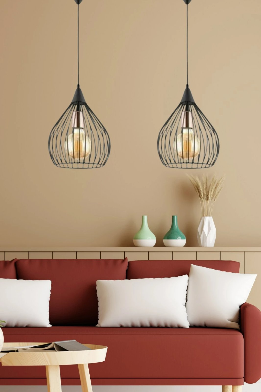 Llambë tavani Opviq, LB046x2, metal i zi