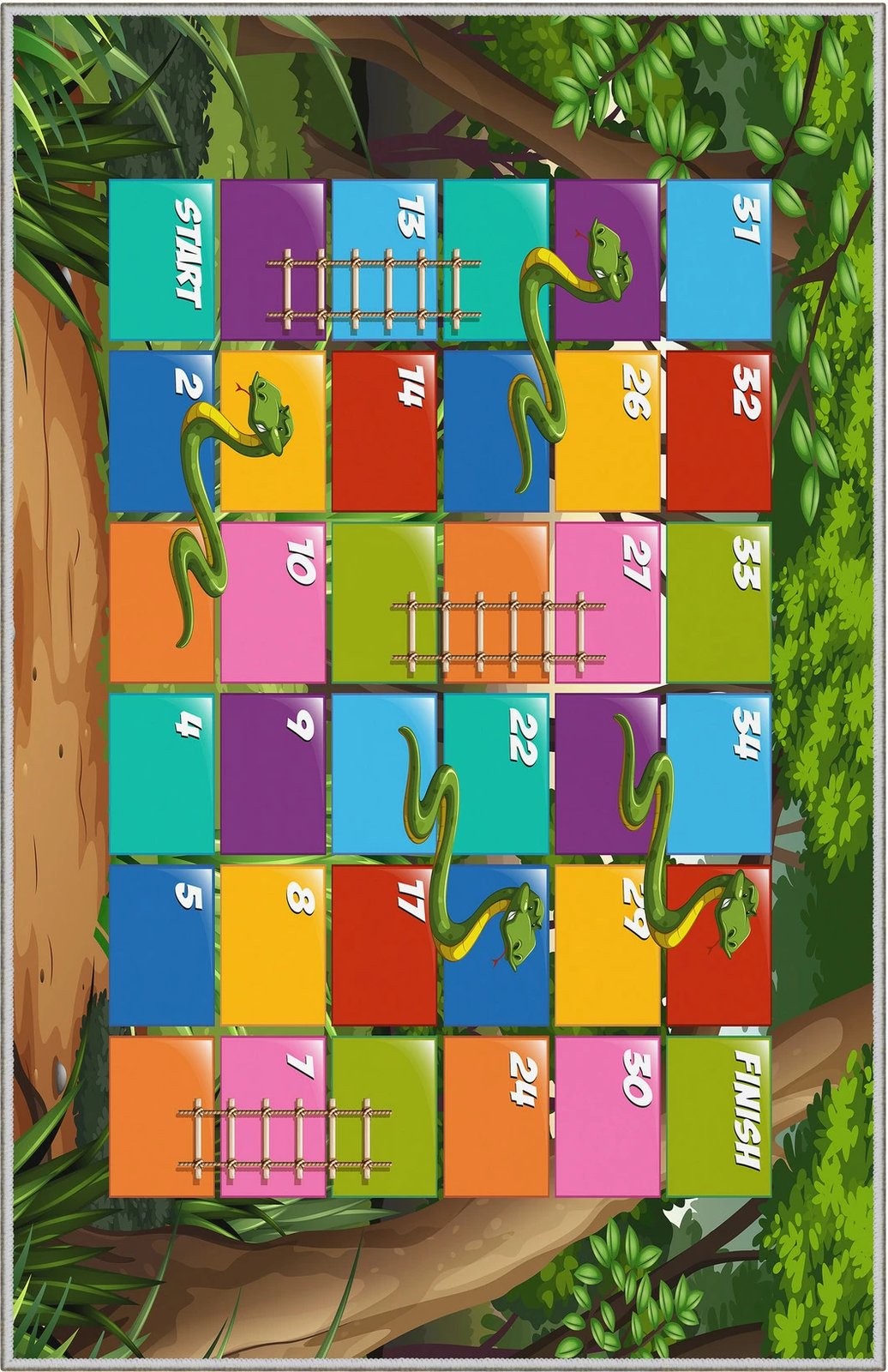 Qilim shumëngjyrësh për fëmijë, 140x220cm, Conceptum Hypnose, WOOKECE096