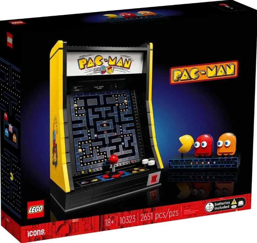 Set ndërtimi LEGO Icons 10323 Pac-Man Arcade Machine, 2651 pjesë, 18+, madhësi ekstra e madhe