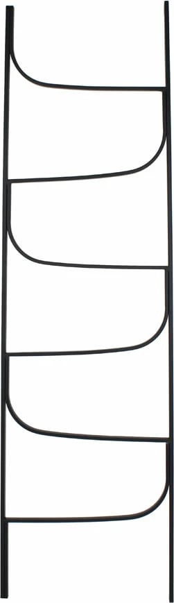 Shkallë dekorative Wave, metal i zi, 54x180x3 cm