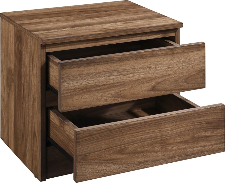 Komodinë POLO me 2 sirtarë, ngjyrë arre, 45x35.5x45