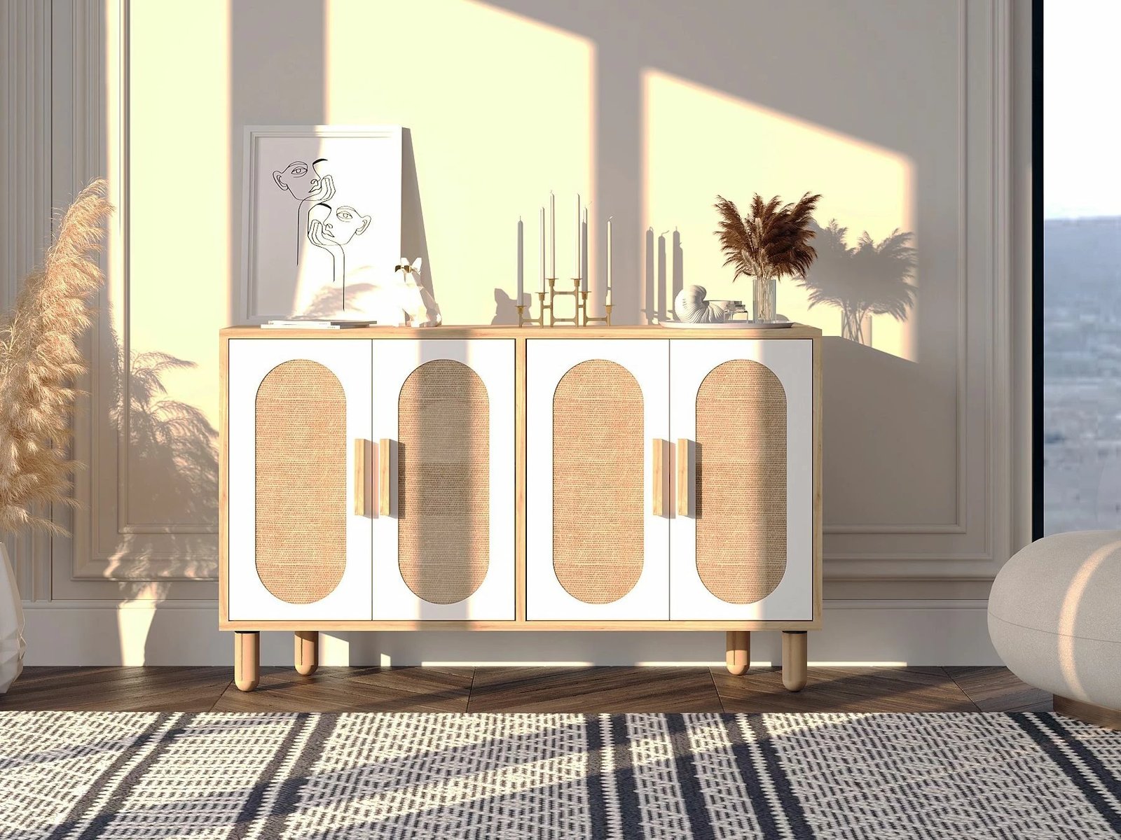 Konsolë Skye Decor, Vera - lis safir, arre