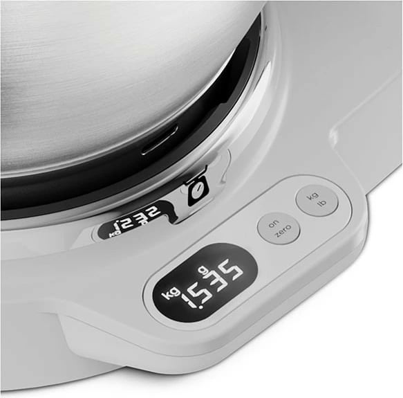 Mikser kuzhine Kenwood Titanium Chef Baker, 1200W, 6 shpejtësi, tas inoks, bardhë