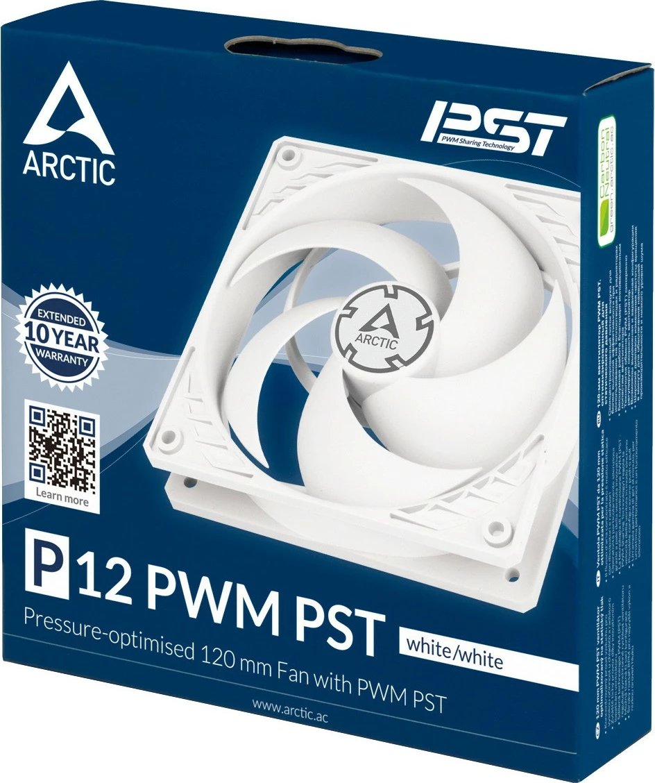 Ventilator kase ARCTIC P12 PWM PST 120mm i bardhë