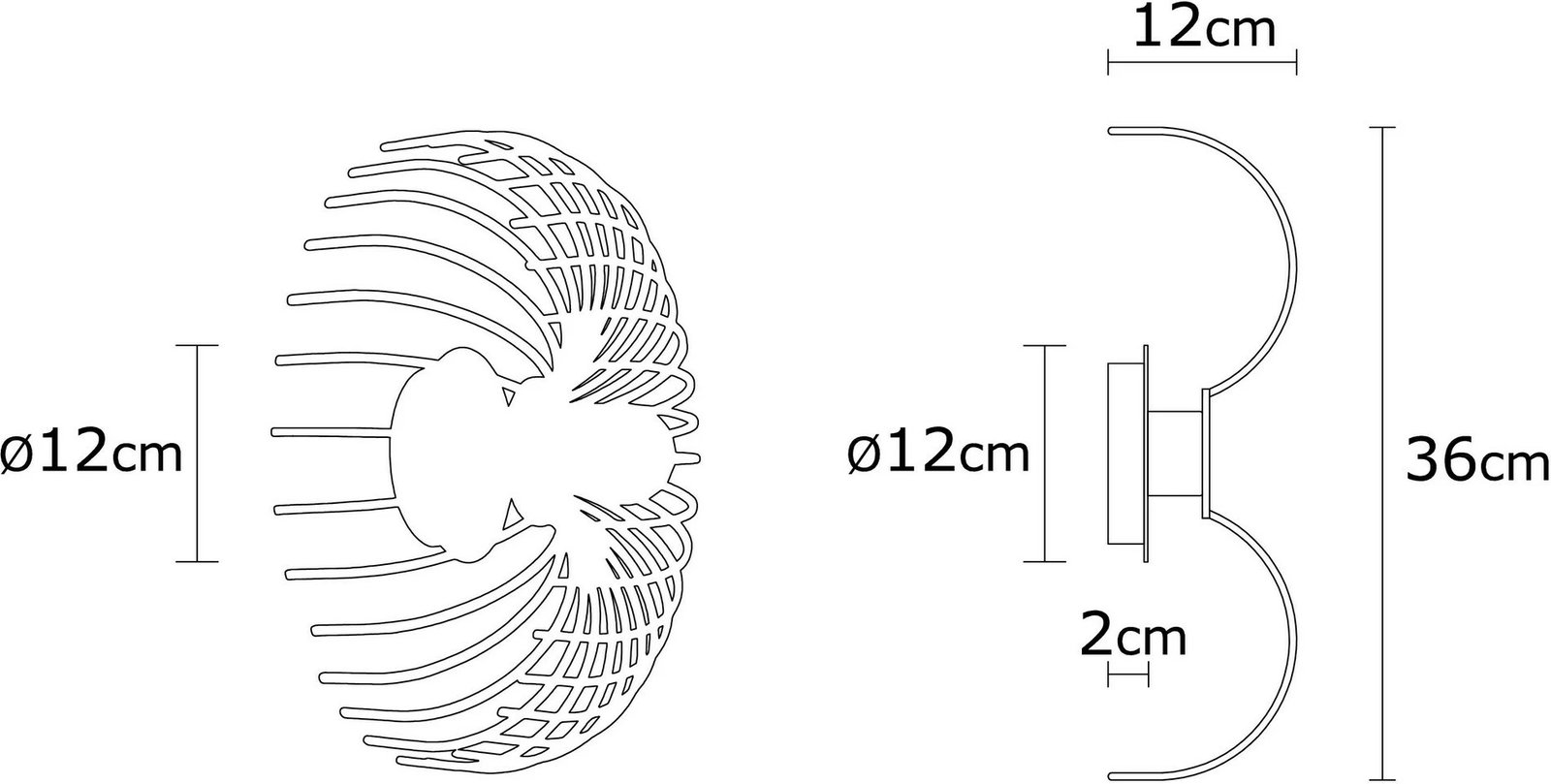 Llambë muri Opviq, Aspendos - N-645, ngjyrë e zezë Llambë muri Opviq, Aspendos - N-645, ngjyrë e zezë