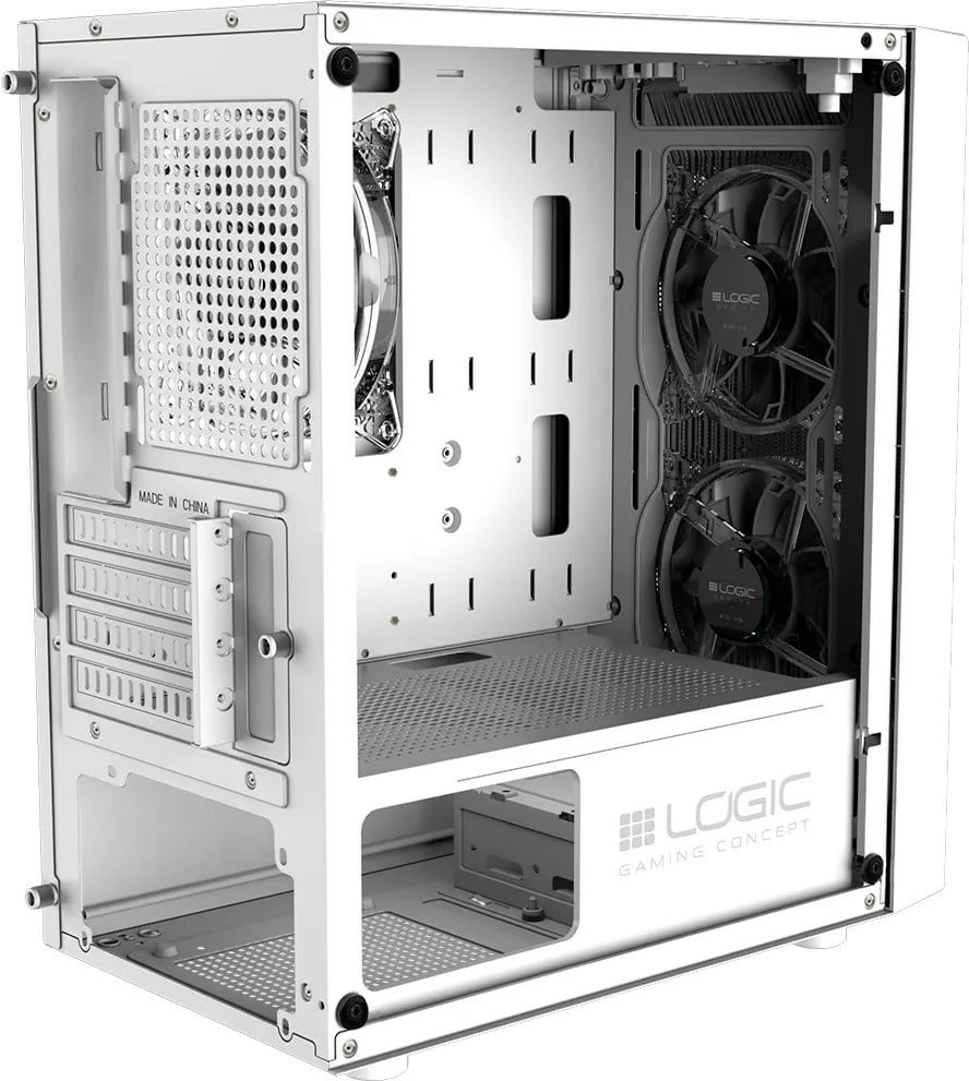 Kasë Logic Concept Atos ARGB Mini, Micro ATX, e bardhë Kasë Logic Concept Atos ARGB Mini, Micro ATX, e bardhë