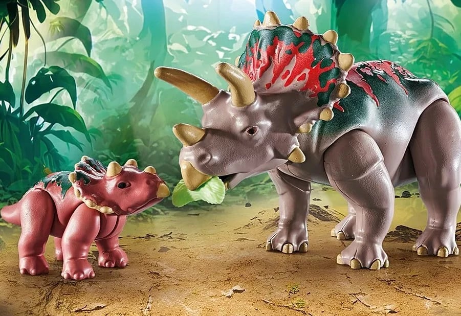 Set figurash Playmobil Dinos 71821 Triceratops me aksesorë, 29 pjesë