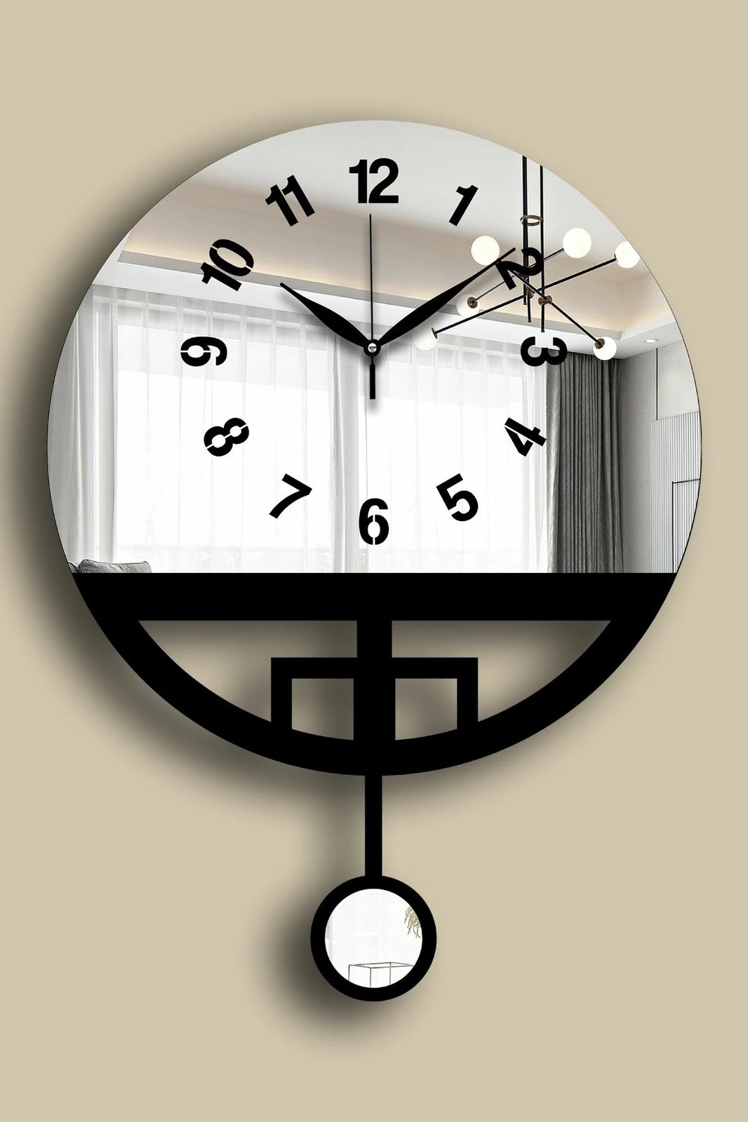 Orë muri dekorative Wallity, Vlnt108Gu, e zezë