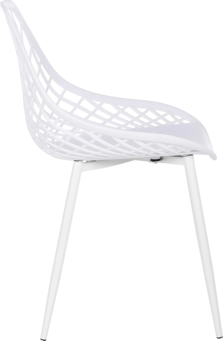 Karrige polipropileni LIO FH9524.11, ngjyrë e bardhë, këmbë metalike të bardha, 52x53x82H cm