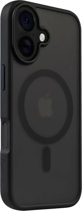 Mbështjellës CRONG Hybrid Frost MAG për iPhone 16, 6.1", MagSafe, Polikarbon, Zi