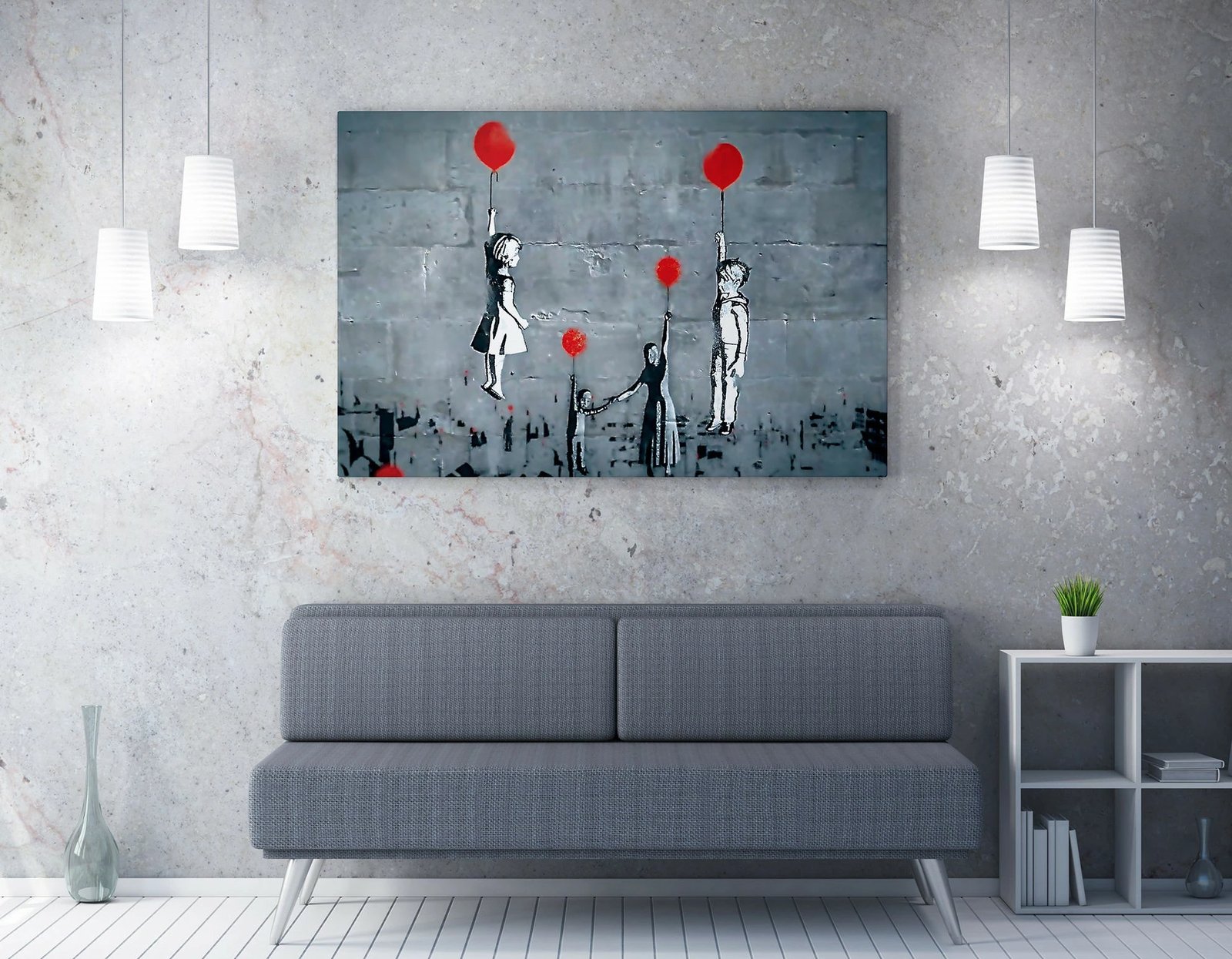 Pikturë dekorative në kanavacë, Banksy, shumëngjyrëshe, WY127, 50x70cm