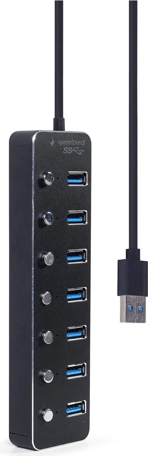 HUB USB 3.1 Gembird 7-portowy, i zi