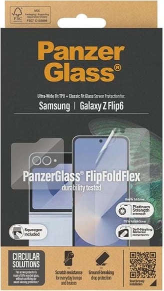 Mbështjellës PanzerGlass 2in1 folje + xham i temperuar për Samsung Galaxy Z Flip 6