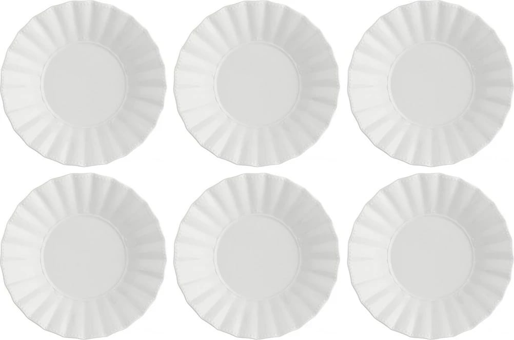 Set pjatash supë LA PORCELLANA BIANCA Ducale, 22 cm, 6 copë, Bardhë