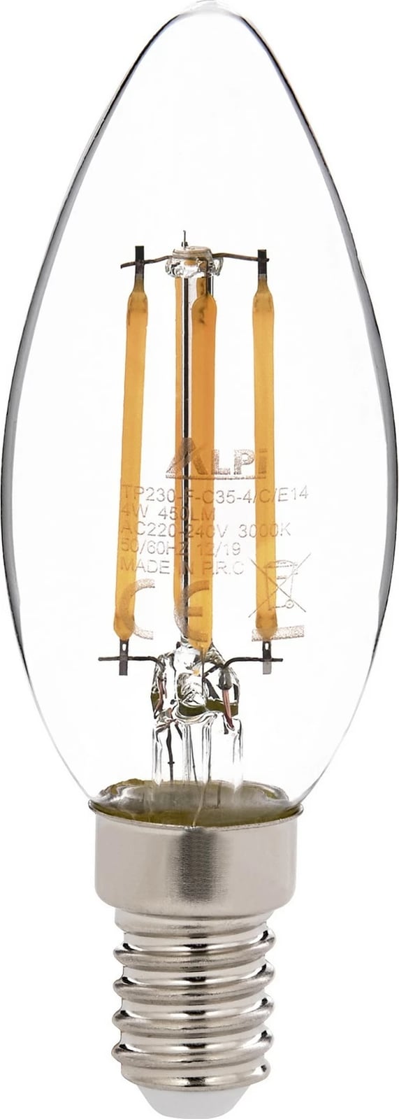 Llambë LED Opviq, E14, dritë e ngrohtë, transparente