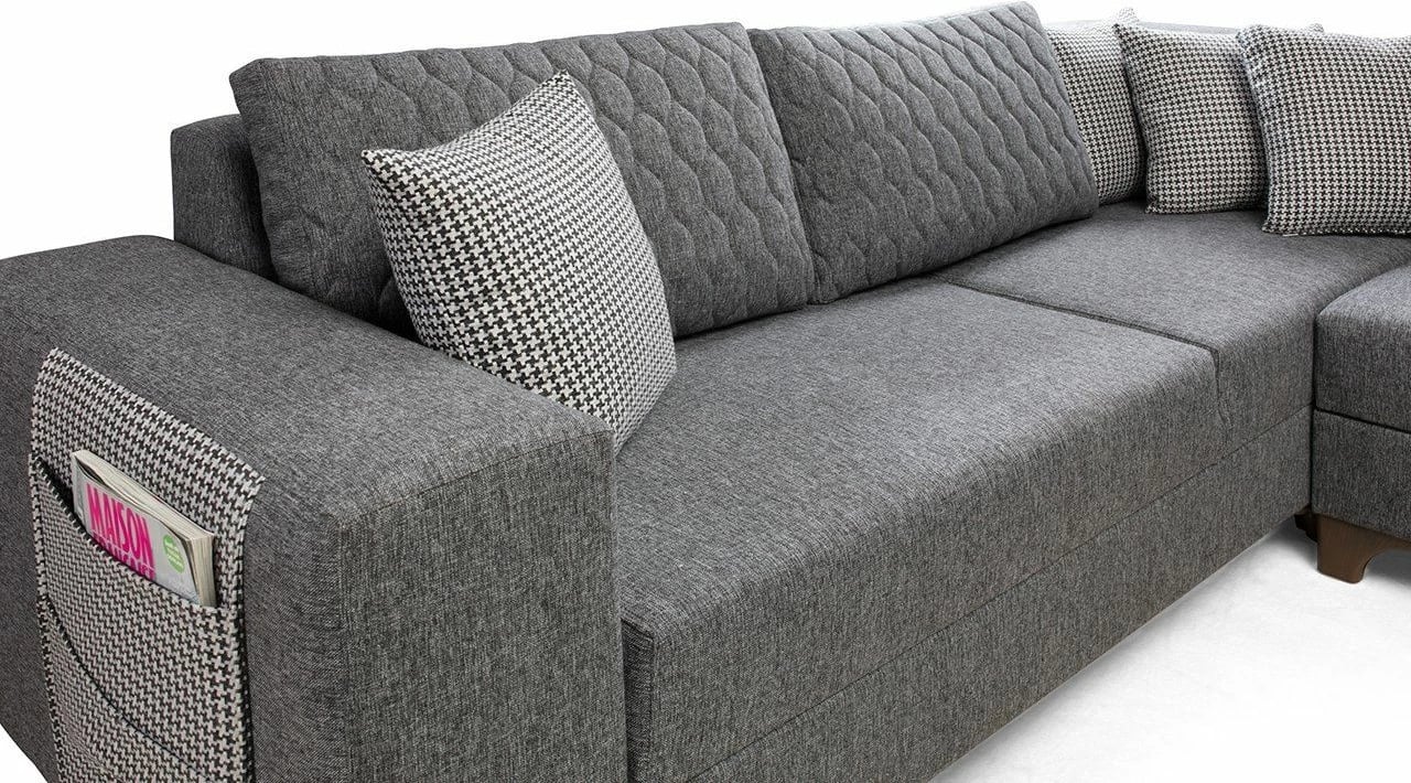 Kënd-sofë krevati Loft, ngjyrë gri, Atelier del Sofa